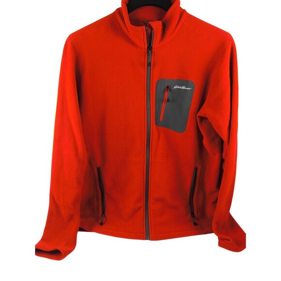 Eddie Bauer Men's Red Fleece Jacket Size Large - Picture 1 of 9